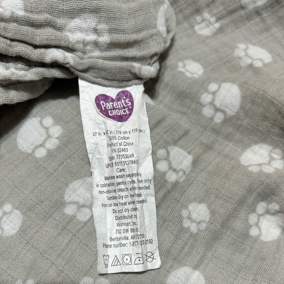 Set of 2 Parents Choice Muslin Blankets - Picture 3 of 4